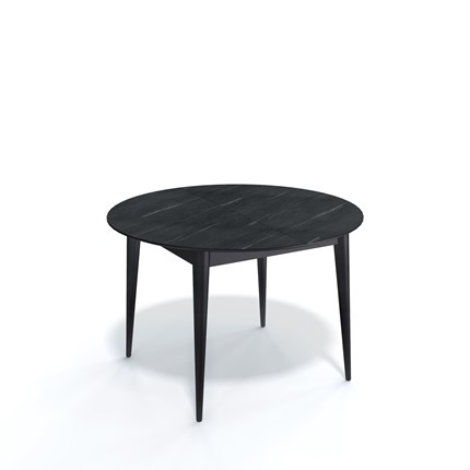 Раздвижной стол Kenner W1200 (Черный/Мрамор серый) в Магадане - изображение
