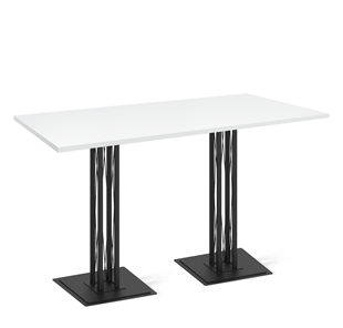 Кухонный обеденный стол SHT-TU6-BS1/Н110 (2 шт.)/ТT 120/80 (черный/белый шагрень) в Магадане
