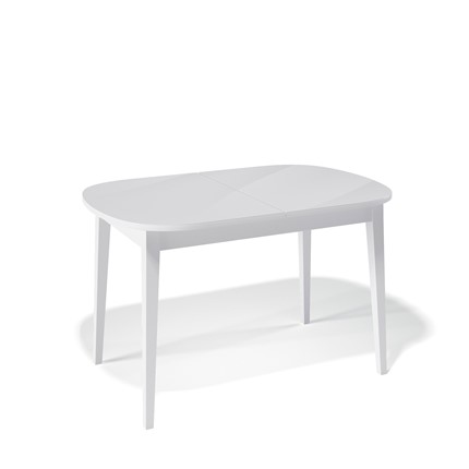 Раздвижной стол Kenner 1300M (Белый/Стекло белое сатин) в Магадане - изображение