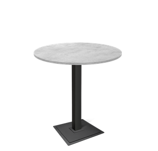Стол обеденный круглый SHT-TU5-BS1/H110 / SHT-TT 90 ЛДСП (бетон чикаго светло-серый/черный) в Магадане