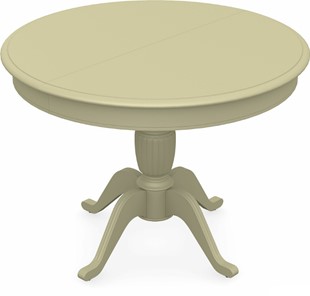 Кухонный стол раздвижной Леонардо-1 исп. Круг 1000, тон 10 (Морилка/Эмаль) в Магадане