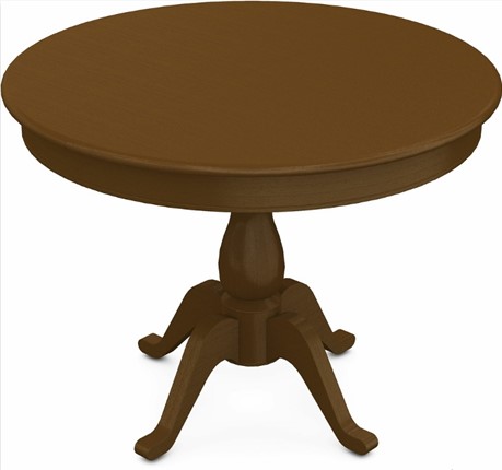 Кухонный стол раскладной Фабрицио-1 исп. Круг 1000, Тон 2 (Морилка/Эмаль) в Магадане - изображение