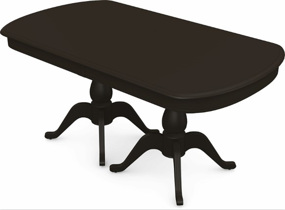 Кухонный раздвижной стол Фабрицио-2 исп. Мыло большой 3 вставки, Тон 11 (Морилка/Эмаль) в Магадане - изображение
