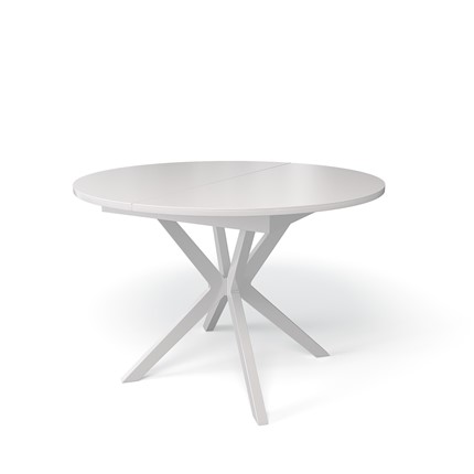 Обеденный раздвижной стол Kenner B1100 (Белый/Стекло белое сатин) в Магадане - изображение