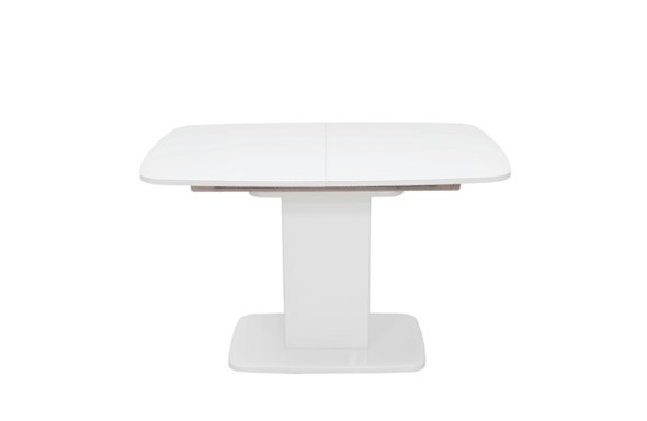 Кухонный стол раздвижной Leset Денвер 1Р (Белый лак/стекло глянцевое белое) в Магадане - изображение