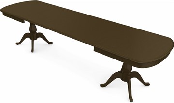 Кухонный стол раскладной Фабрицио-2 исп. Мыло большой 3 вставки, Тон 5 (Морилка/Эмаль) в Магадане - предосмотр 1