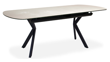 Кухонный стол раздвижной Шамони 1CX 140х85 (Oxide Avorio/Графит) в Магадане - предосмотр 1