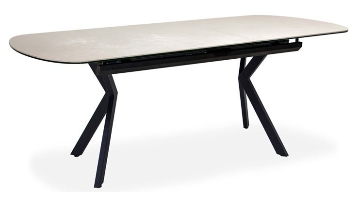 Кухонный стол раздвижной Шамони 1CX 140х85 (Oxide Avorio/Графит) в Магадане - изображение 1