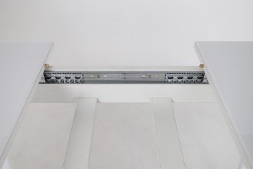 Кухонный раскладной стол Хоста, опоры массив цилиндрический, Белый в Магадане - предосмотр 3
