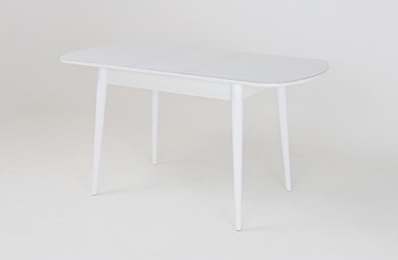 Кухонный раскладной стол Хоста, опоры массив цилиндрический, Белый в Магадане - предосмотр 1