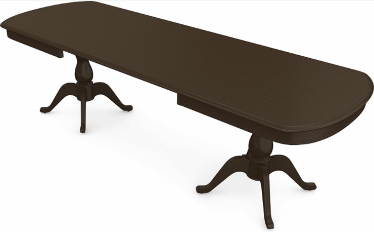 Кухонный стол раздвижной Фабрицио-2 исп. Мыло большой 2 вставки, Тон 7 (Морилка/Эмаль) в Магадане - изображение 1