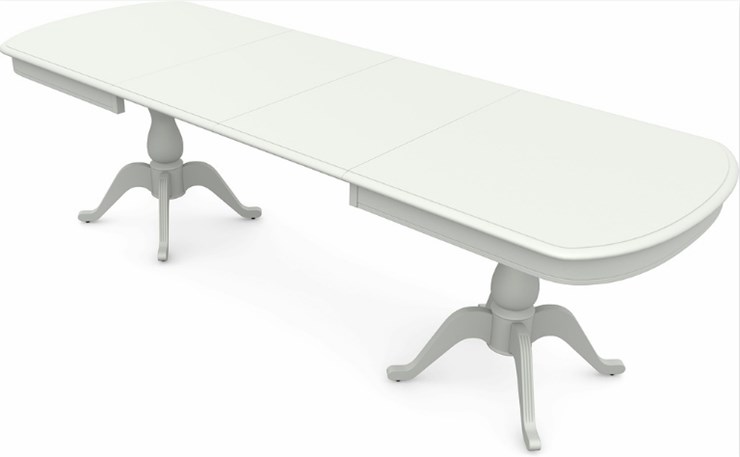 Обеденный раздвижной стол Фабрицио-2 исп. Мыло большой 2 вставки, Тон 9 (Морилка/Эмаль) в Магадане - изображение 1