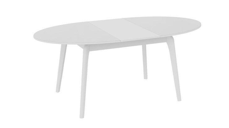 Кухонный раздвижной стол Марсель (СМ(Б)-102.01.12(1)), цвет  Белый/Стекло белое глянец в Магадане - изображение 1