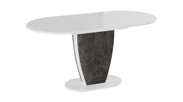 Кухонный стол раздвижной Монреаль тип 1 (Белый глянец/Моод темный) в Магадане - предосмотр 1