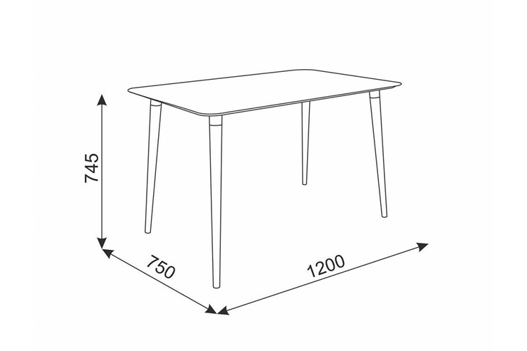 Стол на кухню Сканди 1, белый/светлый лак в Магадане - изображение 1