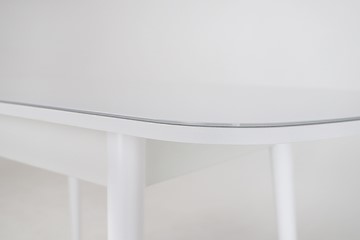 Кухонный раскладной стол Хоста, опоры массив цилиндрический, Белый в Магадане - предосмотр 2