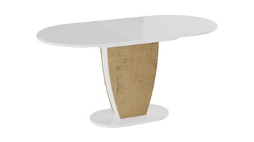 Раздвижной стол Монреаль тип 1 (Белый глянец/Бунратти) в Магадане - предосмотр 1