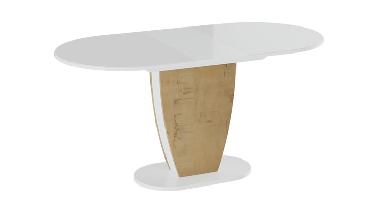 Раздвижной стол Монреаль тип 1 (Белый глянец/Бунратти) в Магадане - изображение 1
