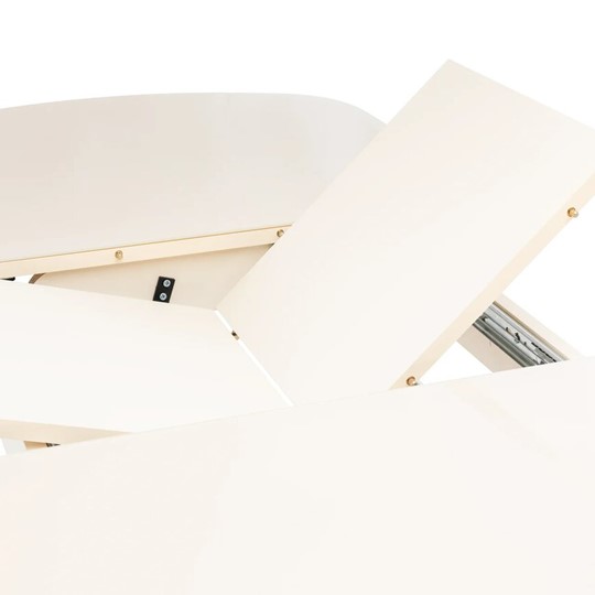 Кухонный стол раскладной Leset Мидел (Металл кремовый/стекло кремовое) в Магадане - изображение 8