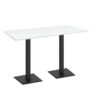 Кухонный обеденный стол SHT-TU5-BS1/Н110 (2 шт.)/ТT 120/80 (черный/белый шагрень) в Магадане
