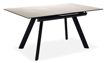 Кухонный стол раскладной Кубика Бордо 1CQ 140х85 (Oxide Avorio/Графит) в Магадане