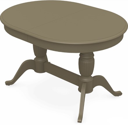 Кухонный раскладной стол Леонардо-2 исп. Овал, тон 40 (Морилка/Эмаль) в Магадане - изображение