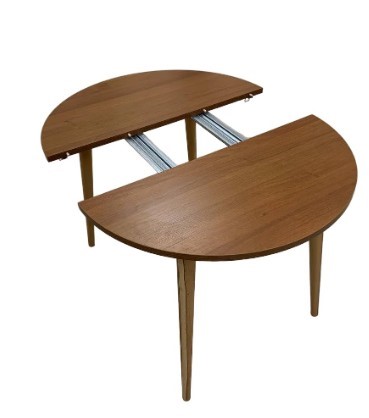 Кухонный раздвижной круглый стол Орех Гварнери д. 90 см ЛДСП в Магадане - изображение 5