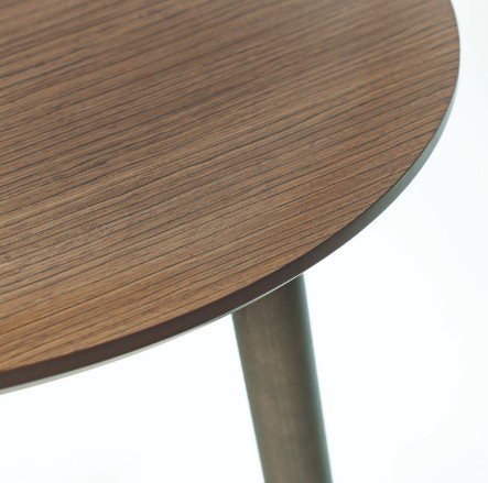Обеденный круглый раздвижной стол Орех темный д. 100 см МДФ в Магадане - изображение 5