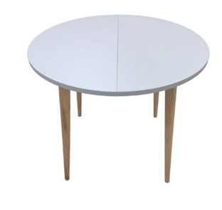 Кухонный раздвижной круглый стол Серый камень 90*90 см ЛДСП в Магадане - предосмотр 2