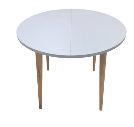 Кухонный раздвижной круглый стол Серый камень 90*90 см ЛДСП в Магадане - изображение 2