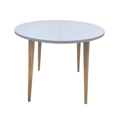 Кухонный раздвижной круглый стол Серый камень 90*90 см ЛДСП в Магадане - изображение 3