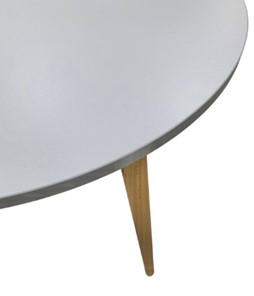 Кухонный раздвижной круглый стол Серый камень 90*90 см ЛДСП в Магадане - предосмотр 8