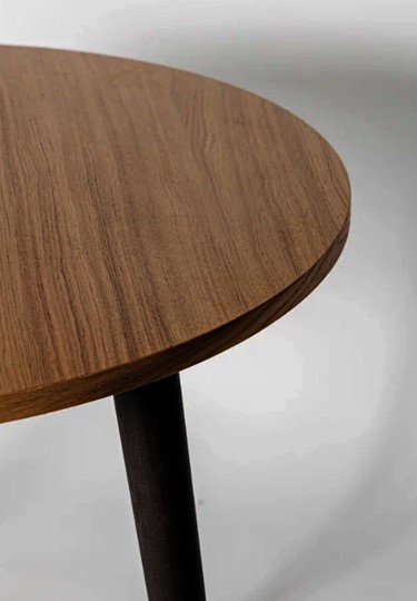 Кухонный раздвижной круглый стол Шпон Дуба д. 90 см МДФ в Магадане - изображение 2