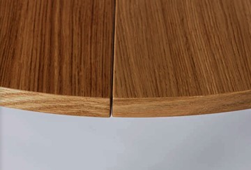 Кухонный раздвижной круглый стол Шпон Дуба д. 90 см МДФ в Магадане - предосмотр 5
