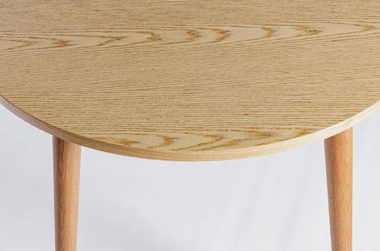 Кухонный стол круглый Шпон Дуба 677 С д. 100 см МДФ в Магадане - изображение 18