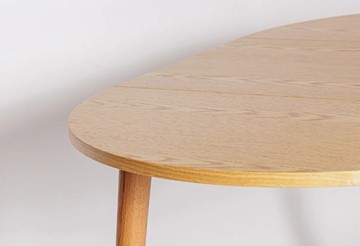 Кухонный стол круглый Шпон Дуба 677 С д. 100 см МДФ в Магадане - предосмотр 19