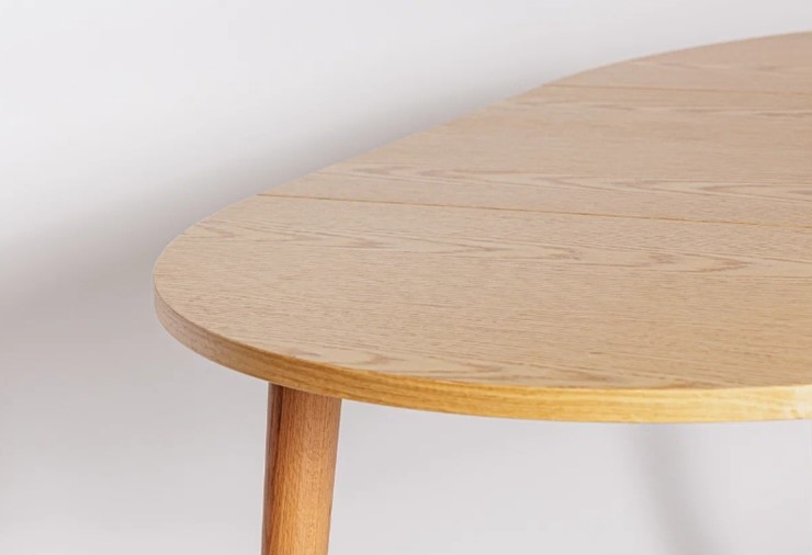 Кухонный стол круглый Шпон Дуба 677 С д. 100 см МДФ в Магадане - изображение 19