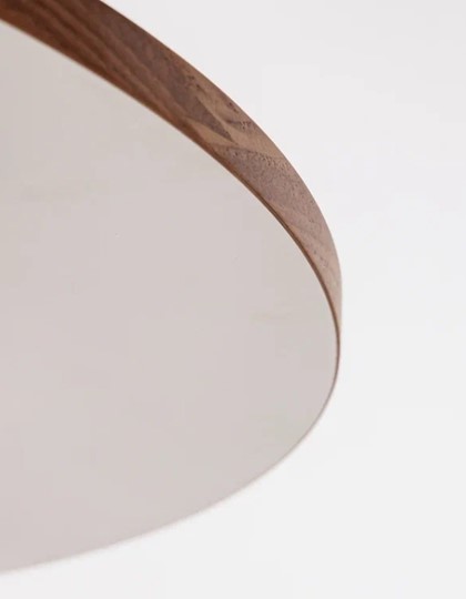 Обеденный круглый раздвижной стол Шпон Ореха д. 90 см МДФ светлый орех в Магадане - изображение 15
