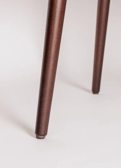 Кухонный раздвижной круглый стол Шпон Ореха д. 90 см МДФ ножки вишня в Магадане - изображение 5