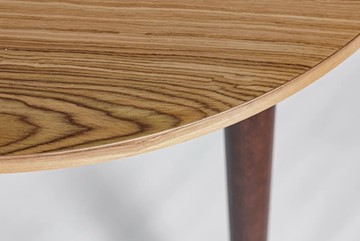 Кухонный стол круглый Шпон Ореха д. 100 см МДФ ножки вишня в Магадане - предосмотр 6