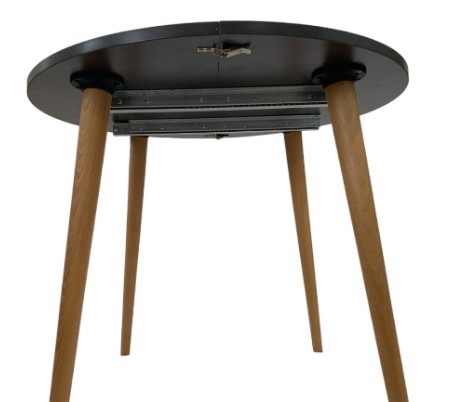 Обеденный круглый раздвижной стол Венге 90*90 см ЛДСП в Магадане - изображение 5