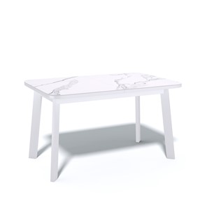 Кухонный стол раскладной AA1200 (белый/керамика мрамор белый) в Магадане