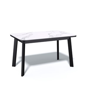 Стол раздвижной AA1200 (черный/керамика мрамор белый) в Магадане - предосмотр