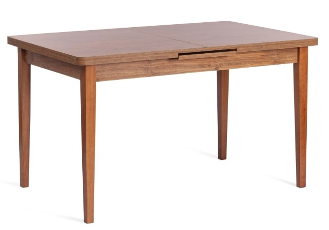 Кухонный стол раскладной AISHA (mod. 1151) ЛДСП+меламин/дерево граб, 130+35х80х75, walnut (орех) в Магадане - изображение 3