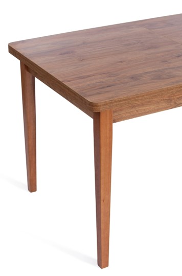 Кухонный стол раскладной AISHA (mod. 1151) ЛДСП+меламин/дерево граб, 130+35х80х75, walnut (орех) в Магадане - изображение 6