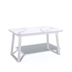 Кухонный стол раскладной AZ1200 (белый/керамика мрамор белый) в Магадане