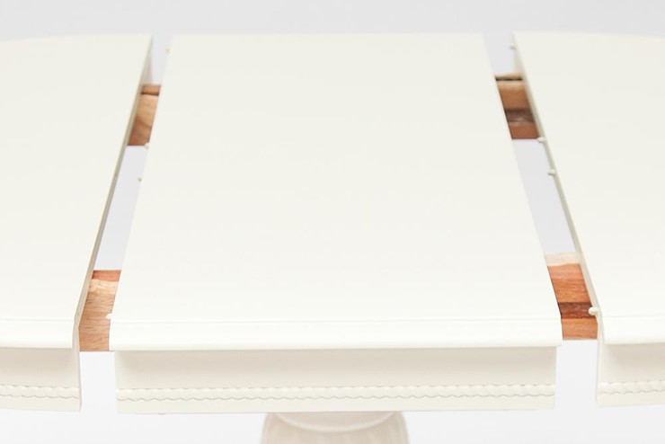 Раздвижной стол BEATRICE NEW (Беатриче New) Dia 90+35x76 pure white (402) в Магадане - изображение 3