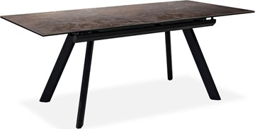 Кухонный стол раскладной Бордо 2CQ 160х90 (Oxide Moro/Графит) в Магадане - предосмотр 1