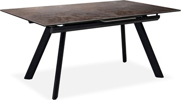 Кухонный стол раскладной Бордо 2CQ 160х90 (Oxide Moro/Графит) в Магадане - предосмотр