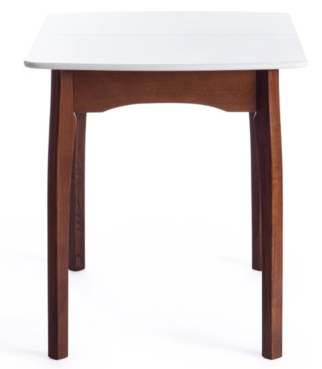 Стол раздвижной Caterina, бук/мдф, 100+30x70x75, коричневый, белый арт.15856 в Магадане - изображение 1